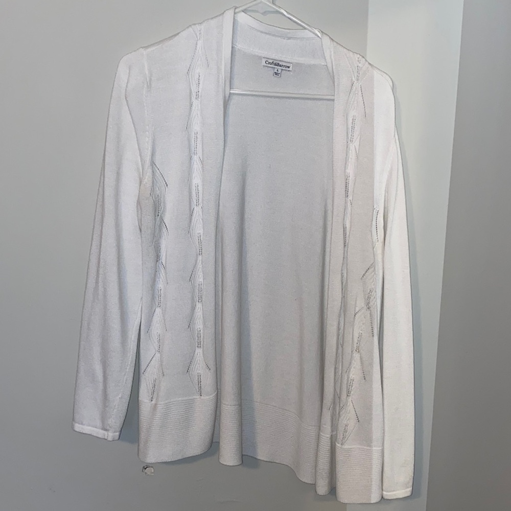 White cardigan